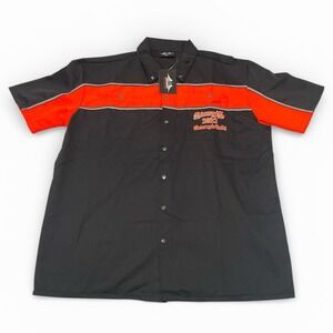 USA Biker Apparel Sturgis 2023 Motorcycle Rally Shirt Mens XL Black Orange New